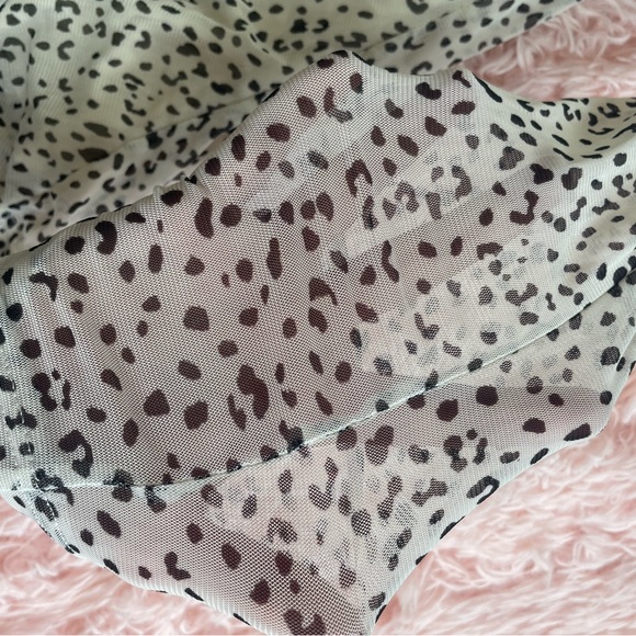 Mesh Leopard Button Down - Picture 4 of 6